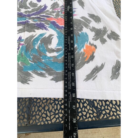 True Vintage 80s Jacques Moret abstract art print fits Size L - Picture 12 of 12